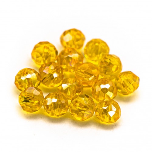 Бусины рондели 4*3мм (оранжевый прозрачный)